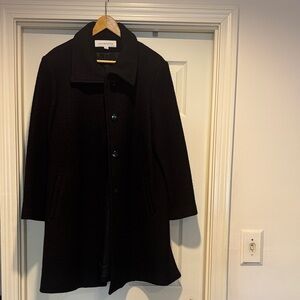 Liz Claiborne Women's Elegant Black Trench Pea Coat size 10